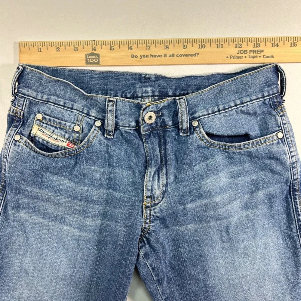 Diesel Bootcut Jeans Women 29 Blue Denim Low Rise Made in Italy Medium Wash
